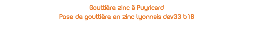 Gouttière zinc à Puyricard Pose de gouttière en zinc lyonnais dev33 b18