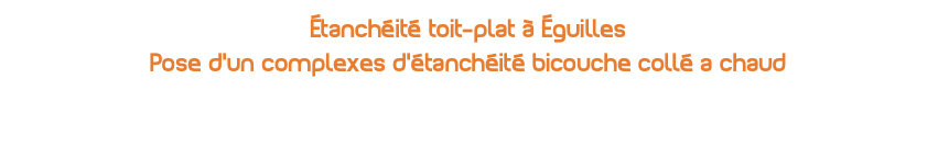 étanchéité toit-plat à Éguilles Pose d'un complexes d'étanchéité bicouche collé a chaud
