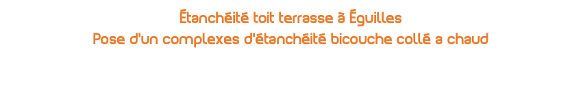 étanchéité toit terrasse à Éguilles Pose d'un complexes d'étanchéité bicouche collé a chaud