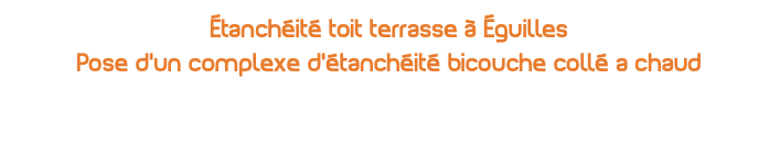 étanchéité toit terrasse à Éguilles Pose d'un complexe d'étanchéité bicouche collé a chaud