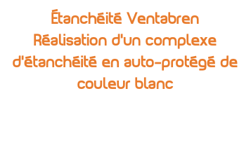 Étanchéité Ventabren  Réalisation d'un complexe d'étanchéité en auto-protégé de couleur blanc