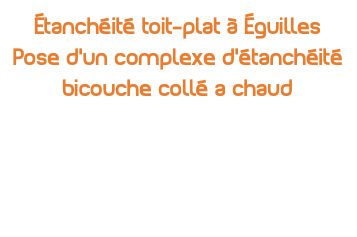 étanchéité toit-plat à Éguilles Pose d'un complexe d'étanchéité bicouche collé a chaud